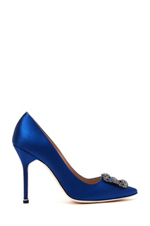 Туфли королевского синего цвета Hangisi 105 Manolo Blahnik