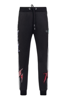 Спортивные брюки с полосками и нашивками Philipp Plein