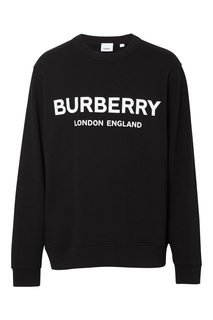Черный свитшот с надписью Burberry
