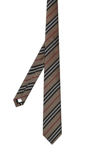 Серый галстук в полоску Burberry