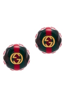 Красно-зеленые серьги Vintage Web Gucci
