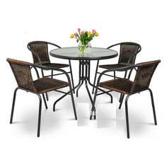 Набор уличный CDC01/087-D80 Brown 4Pcs Afina