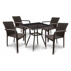 Набор уличный T283BNT-W2390/Y2001B-W53 Brown 4Pcs Afina