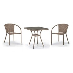 Набор уличный T282BNT/Y137C-W56 Light brown 2Pcs Afina