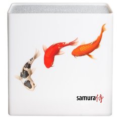 Samura Подставка Hypercube белый с рыбками