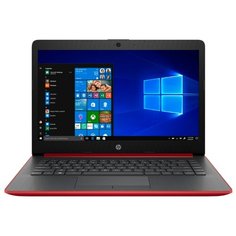 Ноутбук HP 14-cm0085ur (AMD A4 9125 2300 MHz/14"/1366x768/4GB/128GB SSD/DVD нет/AMD Radeon R3 /Wi-Fi/Bluetooth/Windows 10 Home) 9MH05EA насыщенный красный/пепельно-серебристый