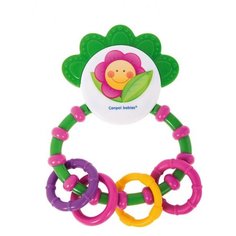 Прорезыватель-погремушка Canpol Babies Happy garden Line Rattle with Soft Bite Teether 56/137 зеленый/розовый