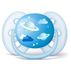 Пустышка силиконовая ортодонтическая Philips AVENT Ultra Soft SCF528/12 6-18 мес (1 шт.) голубой