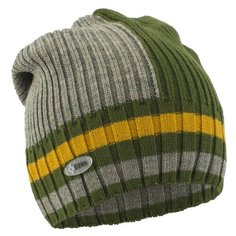 Шапка бини Fishka размер 52-54, темно-зеленый/светло-зеленый