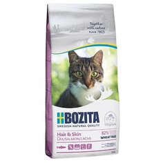 Корм для кошек Bozita для здоровья кожи и шерсти, для вывода шерсти, с лососем 2 кг