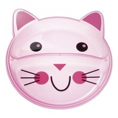 Тарелка Canpol Babies Animals с разделением (74/005) розовый