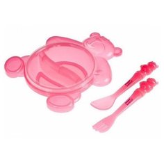 Тарелка Canpol Babies в форме медвежонка (2/422) розовый