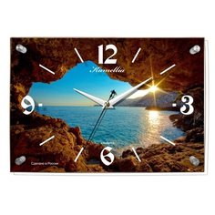 Часы настенные кварцевые Камелия Лагуна 951 синий/коричневый