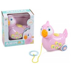 Каталка-игрушка Shenzhen Toys Попугайчик (1351372) розовый