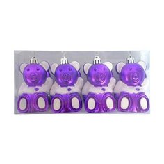 Набор елочных игрушек Новогодняя Сказка 972312/972305 фиолетовый