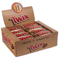 Батончик Twix с песочным печеньем и карамелью, 55 г, коробка (40 шт.)