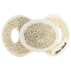 Пустышка силиконовая ортодонтическая Elodie Details Gold Shimmer 0-6 м (1 шт.) золотистый/белый