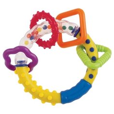 Прорезыватель-погремушка Canpol Babies Разноцветные колечки 2/450 желтый/синий