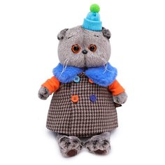 Мягкая игрушка Basik&Co Кот Басик в комбинированном пальто 22 см