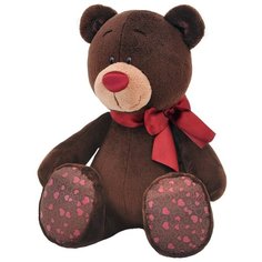 Мягкая игрушка Orange Toys Мишка Choco с красным бантом сидящий 25 см