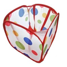 Корзина Наша игрушка Цветной горошек 31х31х32 см (889-103B) белый/красный