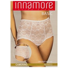 Innamore Трусы Слипы кружевные с завышенной талией Camerino, размер 2, bianco