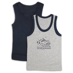 Майка Веселый Малыш размер 92, темно-синий