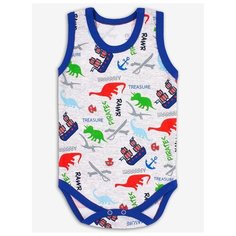 Боди Веселый Малыш размер 74, серый