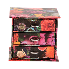 Русские подарки Шкатулка 88254 черный/оранжевый/красный