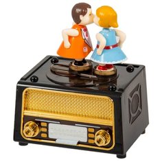 Русские подарки Шкатулка Поцелуй 24812 коричневый/золотистый