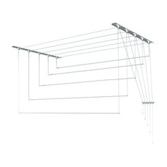 Сушилка для белья Лиана настенно-потолочная металлическая 1,8 м белая Liana