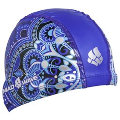 Шапочка для плавания MAD WAVE Mandala синий