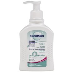 Sanosan Pure+sensitive 2 в 1 Детское средство для купания 200 мл