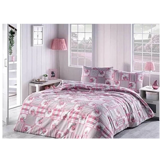 Постельное белье 1.5-спальное Ipekce Home Darya, поликоттон розовый