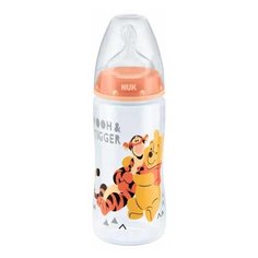 NUK First Choice Plus Disney Winnie the Pooh бутылочка 300 мл с рождения, персиковый