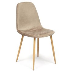 Стул TetChair Breeze (4724) металл/текстиль натуральное дерево/серо-бежевый 4 шт.