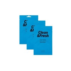 Eunyul тканевая маска Clean & Fresh для охлаждающего и успокаивающего эффекта, 22 мл, 3 шт.