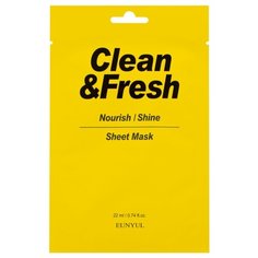 Eunyul тканевая маска Clean & Fresh для питания и сияния кожи, 22 мл, 3 шт.