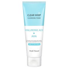 Medi Flower пенка для умывания с гиалуроновой кислотой и AHA кислотами Whip Cleansing Foam Hyaluronic Acid, 120 мл