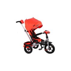 Трехколесный велосипед Moby Kids Leader 360° 12x10 AIR Car красный/серебристый