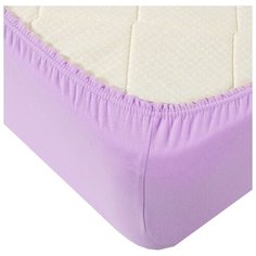Простыня Селтекс трикотажная на резинке 140 х 200 см сиреневый