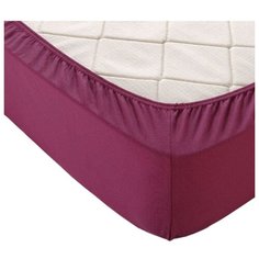 Простыня Селтекс трикотажная на резинке 140 х 200 см марсала