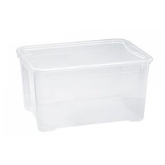 Econova Ящик универсальный Кристалл L 55.5х39х29 см прозрачный