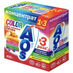 Стиральный порошок AOS Color для сложных пятен (Концентрат) 0.8 кг картонная пачка