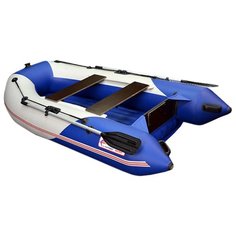 Надувная лодка HUNTERBOAT Стелс 255 АЭРО серо-голубой