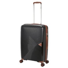 Чемодан BAUDET BHL0714812 65.6 л, черный/коричневый
