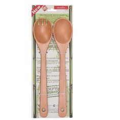 Набор навесок MOULIN VILLA Joy TSF-21 из ложки и вилки для салата, 30 см (2 шт.) коричневый