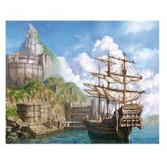 Molly Картина по номерам "В спокойной бухте" 40х50 см (KH0133)