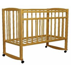 Кроватка Волжская деревообрабатывающая компания Кр1-02м (качалка), на полозьях береза