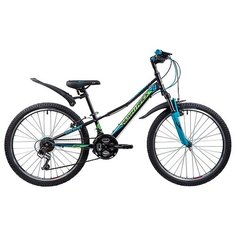 Подростковый горный (MTB) велосипед Novatrack Valiant 24 (2019) черный 10" (требует финальной сборки)
